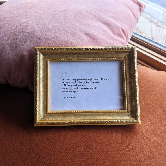 Morning/Nature Poem in Gold/Yellow Frame - Picture 3 of 3